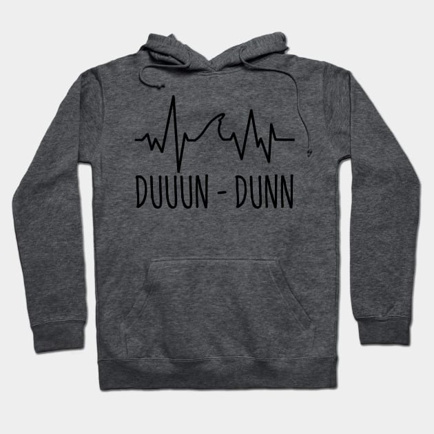 Shark Heart Line DUUUN - DUNN Filmsound adrenaline Hoodie by Quentin1984